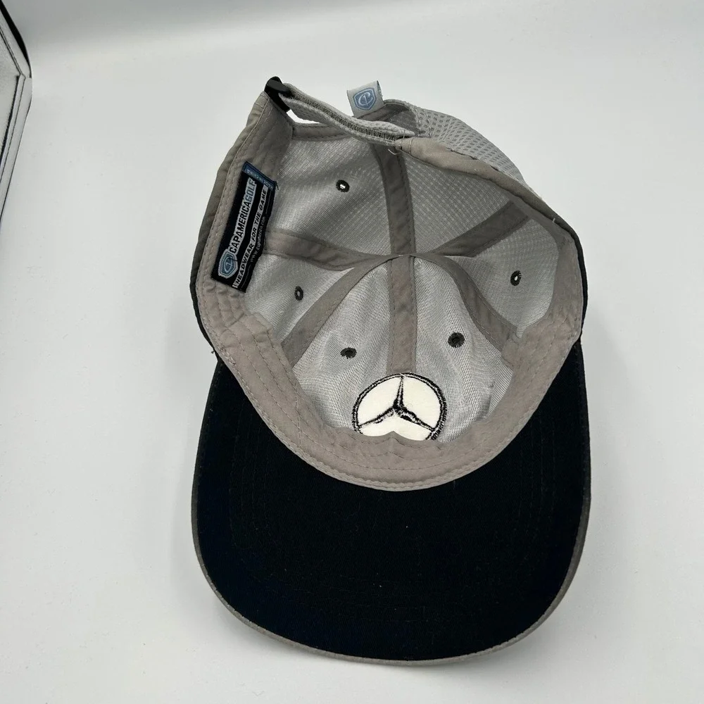 Cap America Mercedes-Benz Golf Hat Mens OSFA Grey Performance Mesh UV Cap